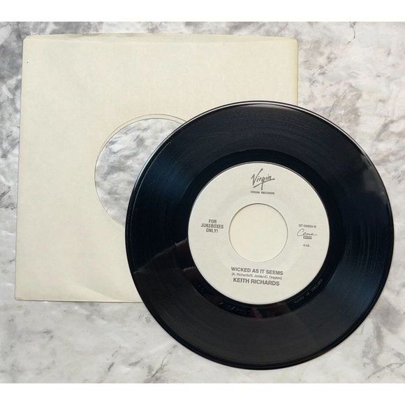 Keith Richards Eileen / Wicked as it Seems 45 Classic Rock Virgin 56955 - Picture 5 of 6